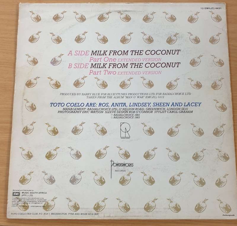Toto Coelo  Milk From The Coconut - Vinyl LP Record  (VG+)