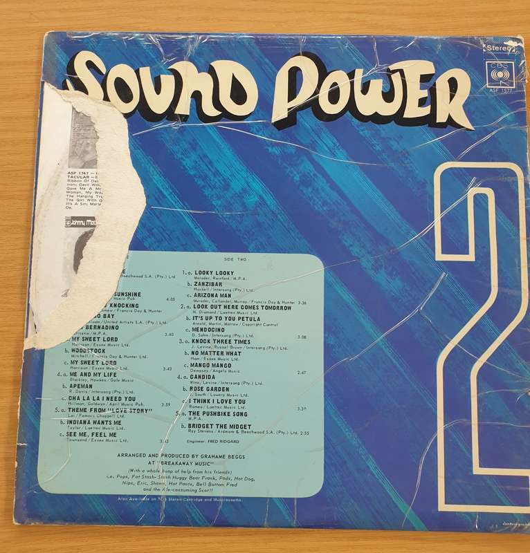 Sound Power 2  Vinyl LP Record  (VG-)