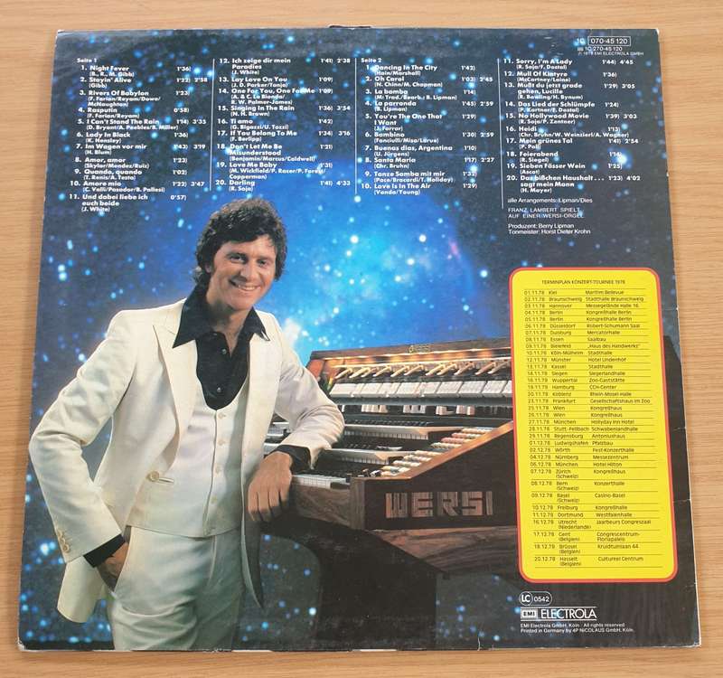 Franz Lambert  Super 40 Pop Orgel Hitparade  Vinyl LP Record  (VG+)