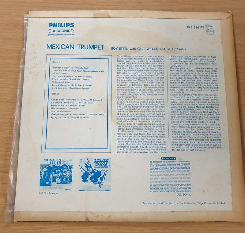 Roy Etzel With Gert Wilden And His Orchestra  Mexican Trumpet - Vinyl LP Record (VG+)