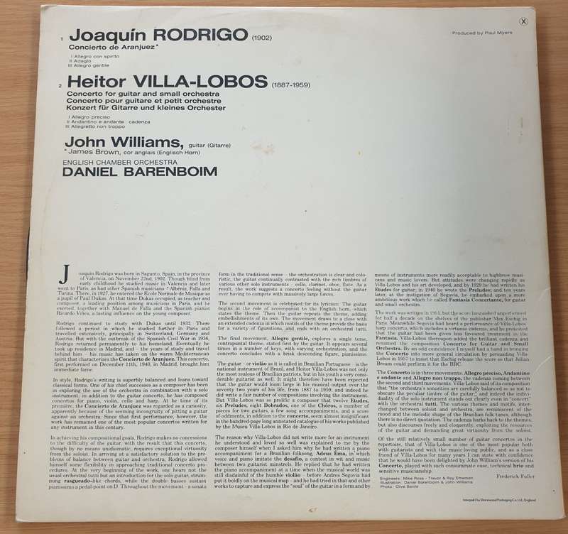 Rodrigo -  Concierto De Aranjuez - John Williams, English Chamber Orchestra, Daniel Barenboim -  ...