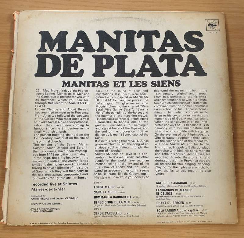 Manitas De Plata  Manitas De Plata Et Les Siens -  Vinyl LP Record (VG)