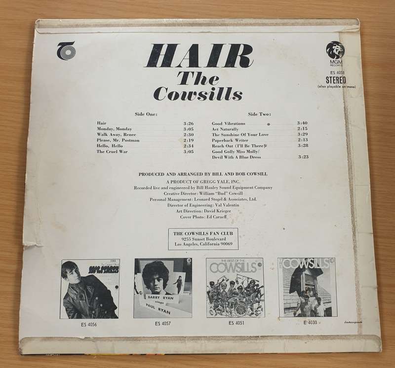 The Cowsills  The Cowsills In Concert -  Vinyl LP Record (VG)