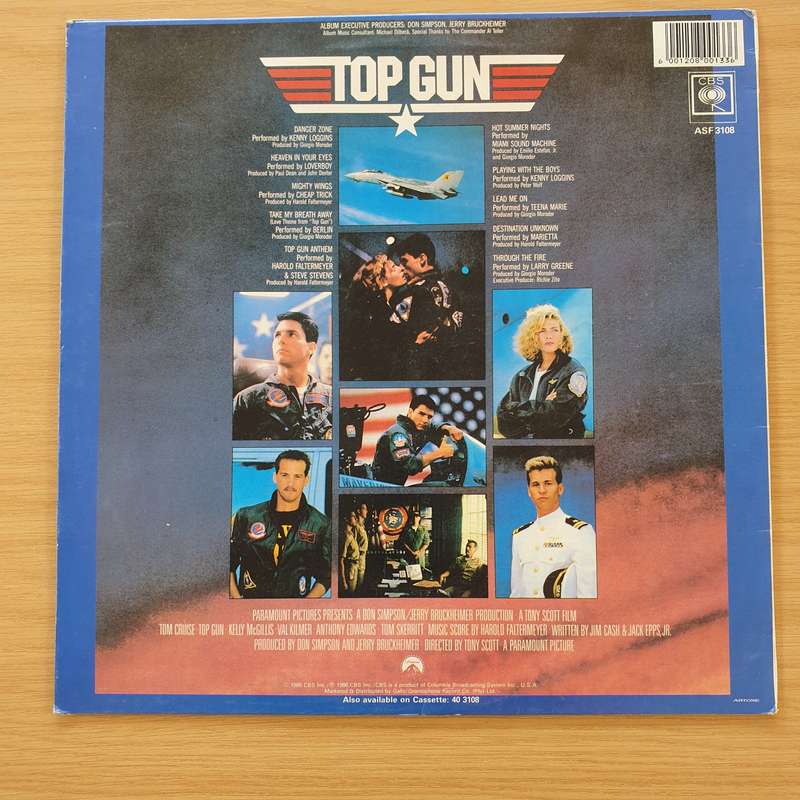 Top Gun (Original Motion Picture Soundtrack - Vinyl LP Record - Very-Good+ Quality (VG+) (verygoo...