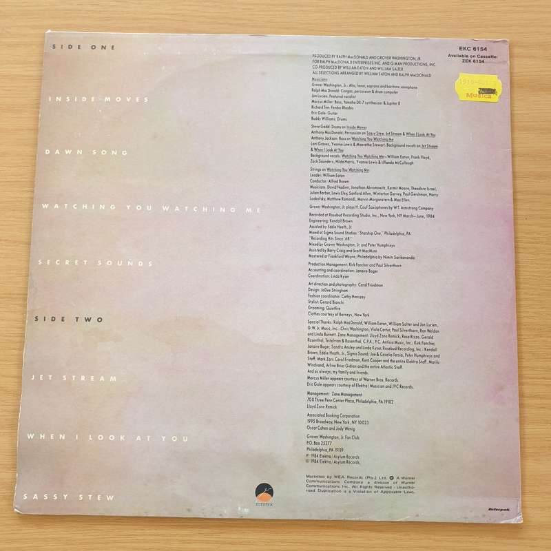 Grover Washington Jr.  Inside Moves- Vinyl LP Record (VG+)
