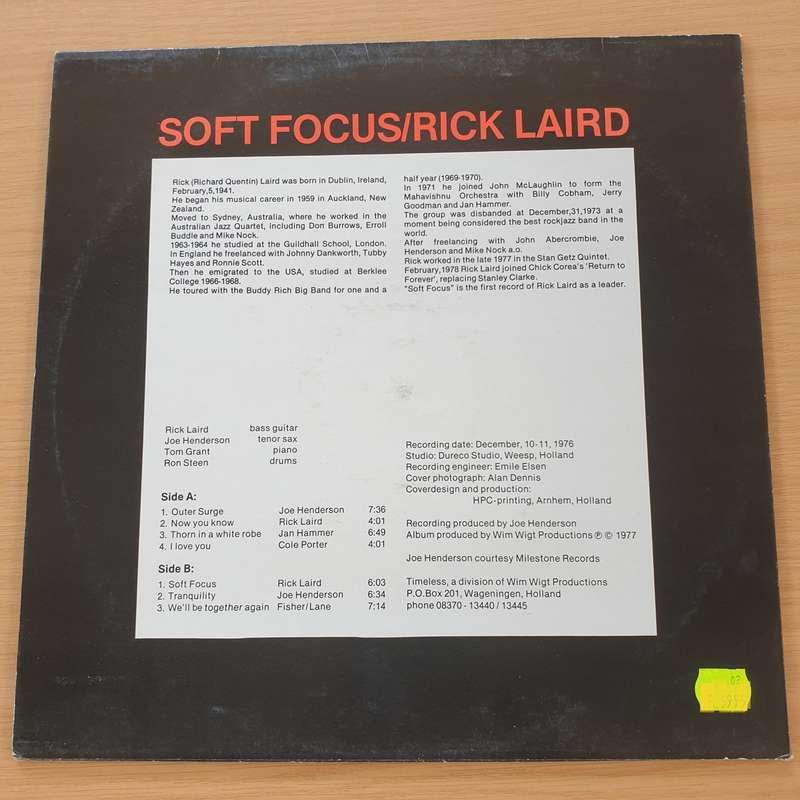 Rick Laird  Soft Focus - Vinyl LP Record (VG+)
