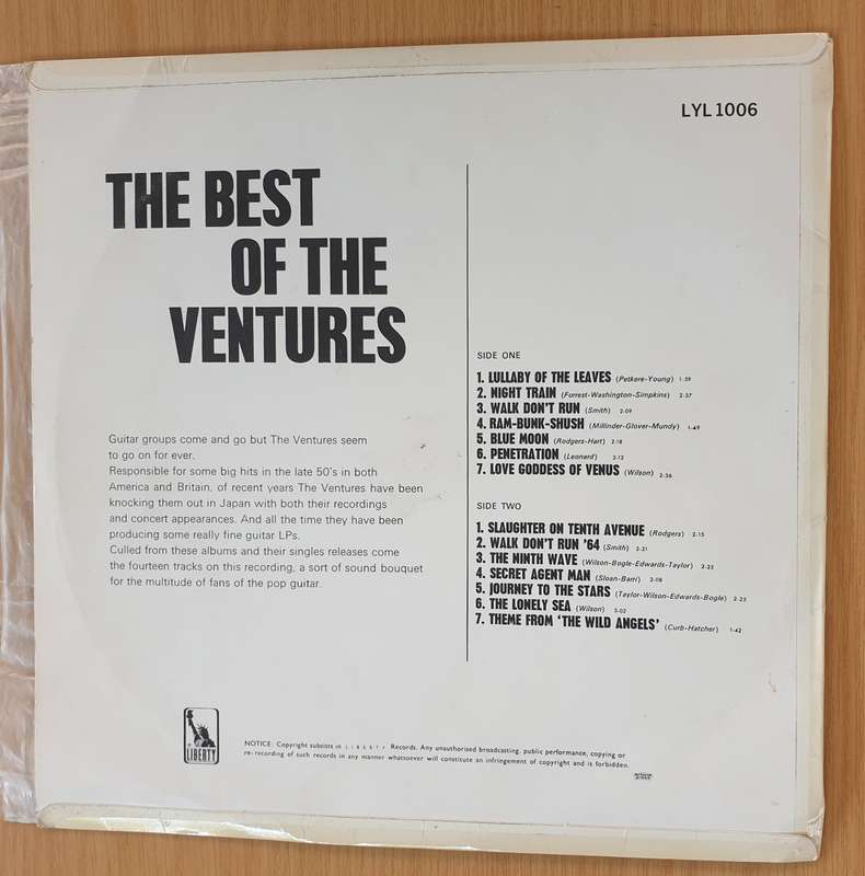 The Ventures  The Best Of The Ventures - Vinyl LP Record (VG+)