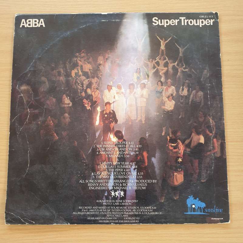ABBA  SuperTrouper   Vinyl LP Record  (VG)