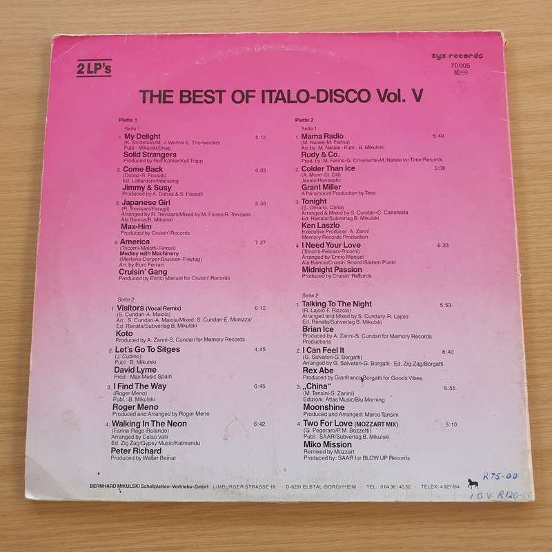 The Best Of Italo-Disco Vol. 5  Vinyl LP Record  (VG-)
