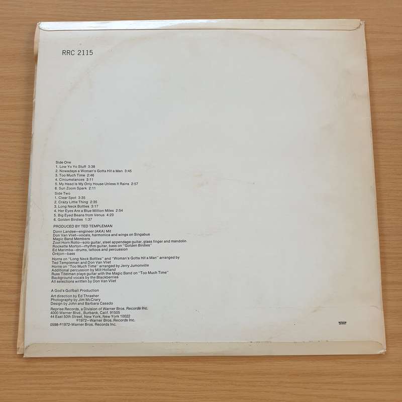 Captain Beefheart And The Magic Band  Clear Spot - Vinyl LP Record (VG+)