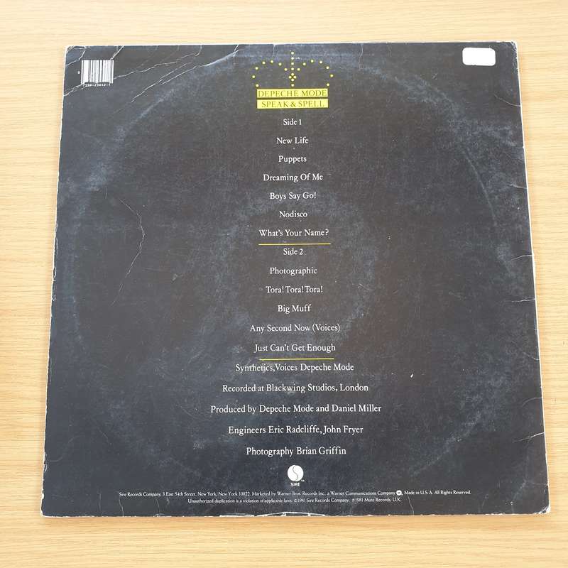 Depeche Mode  Speak & Spell -  Vinyl LP Record (VG)