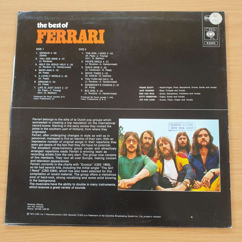 Ferrari  The Best Of Ferrari - Vinyl LP Record (VG+)