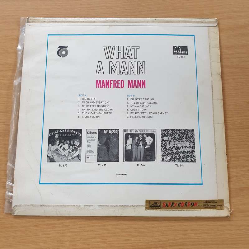 Manfred Mann  What A Mann - Vinyl LP Record (VG+)