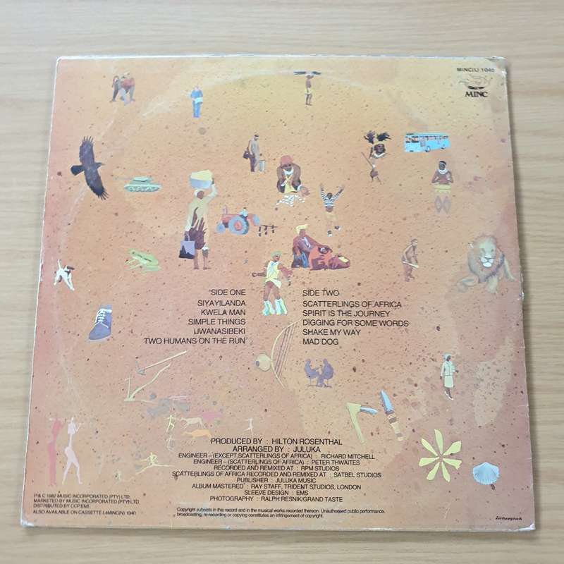 Juluka  Scatterlings - Vinyl LP Record  (VG-)