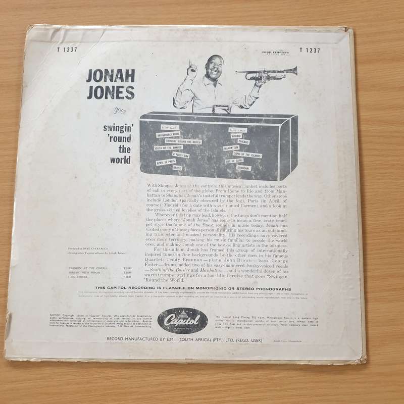 Jonah Jones  'Swingin' Around The World - Vinyl LP Record (G+)