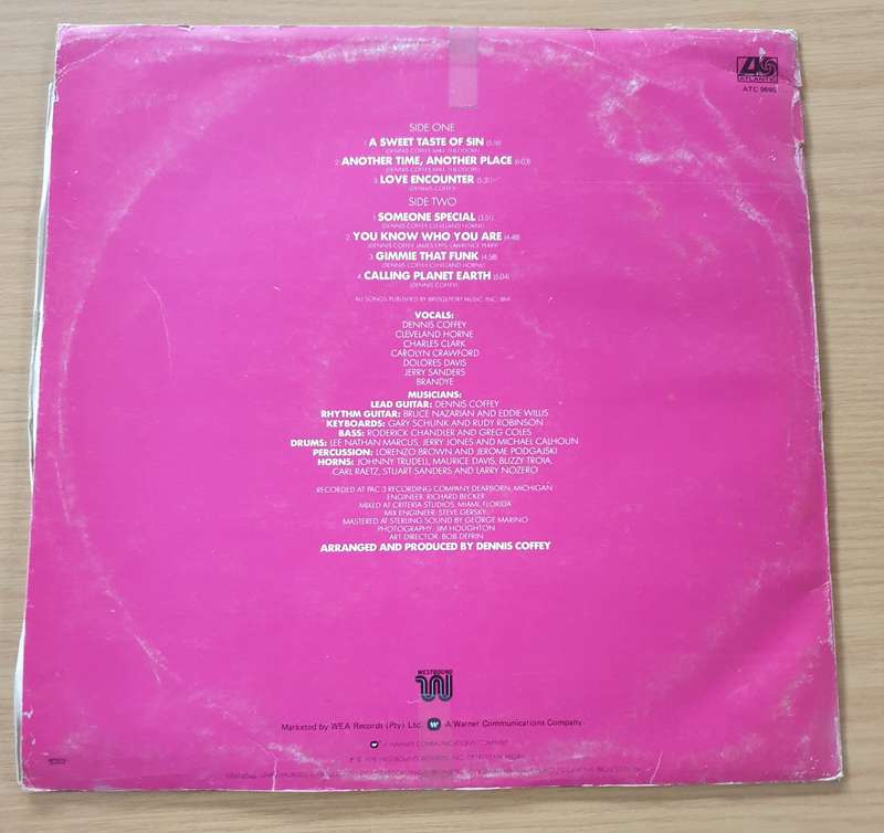 The Dennis Coffey Band  A Sweet Taste Of Sin  - Vinyl LP Record (VG+) (D)