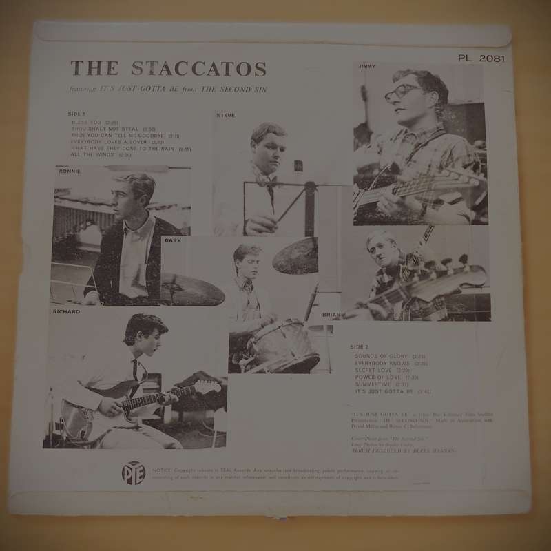 The Staccatos  The Second Sin - Vinyl LP Record  (VG-)