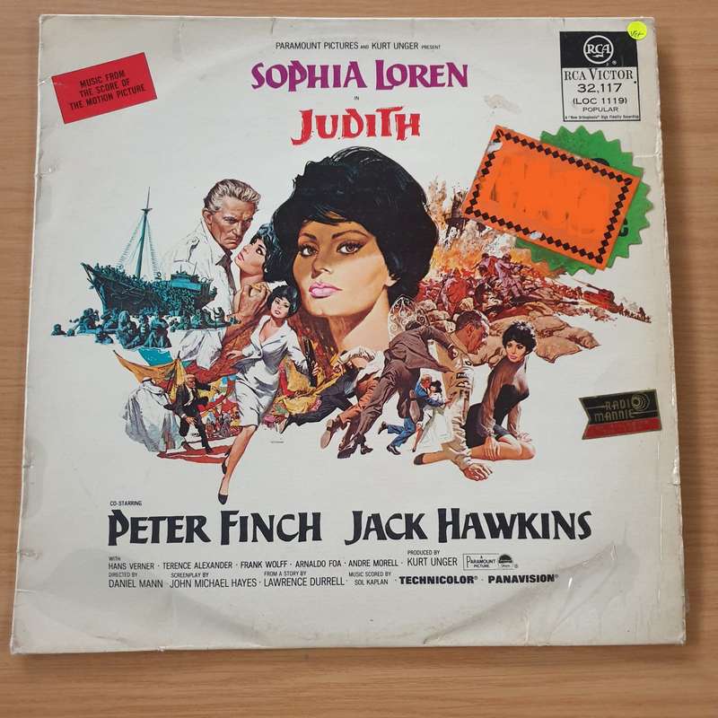 Judith - Sophia Loren - A Woman's Struggle for Fulfillment - Soundtrack - Vinyl LP Record  (VG+)