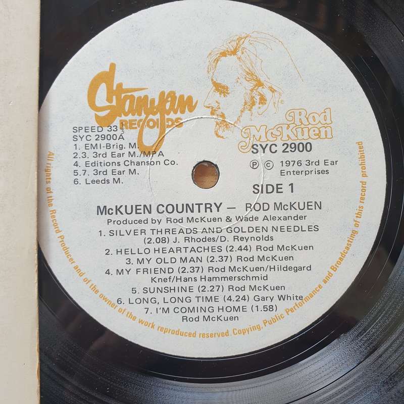 Rod McKuen  McKuen Country -  Vinyl LP Record  (VG+)