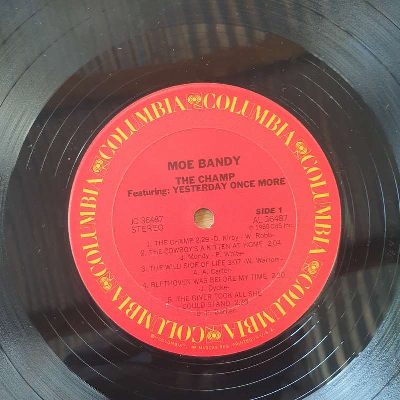 Moe Bandy  The Champ -  Vinyl LP Record  (VG+)