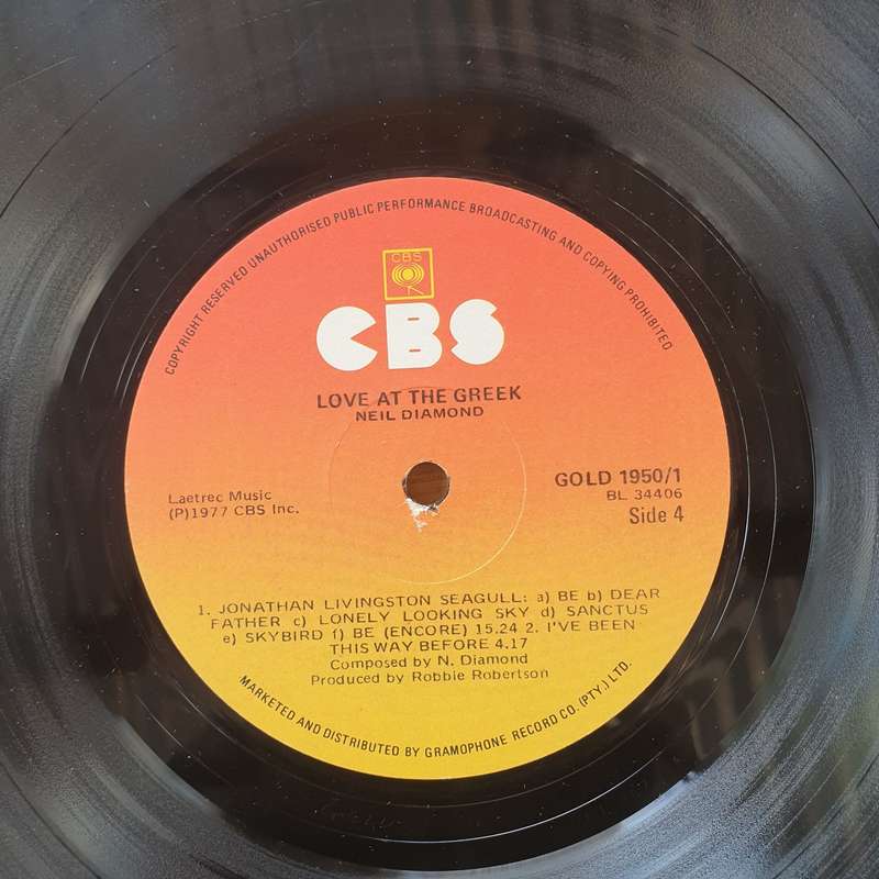 Neil Diamond  Love At The Greek - Recorded Live At The Greek Theatre - Double  Vinyl LP Rec...