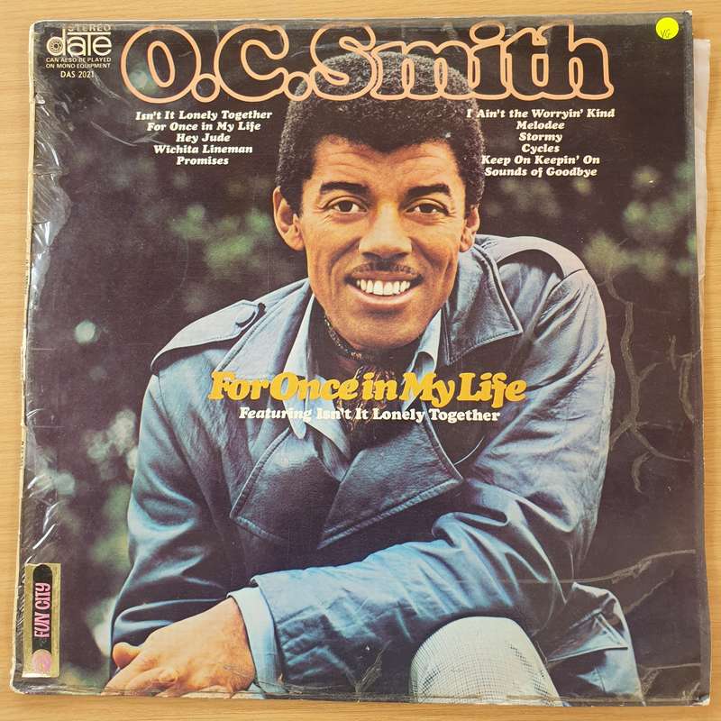 O.C.Smith  For Once In My Life Vinyl LP Record (VG)