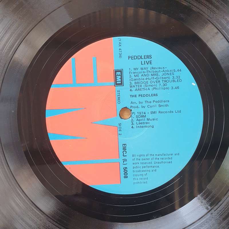The Peddlers  'Live' - Vinyl LP Record (VG)