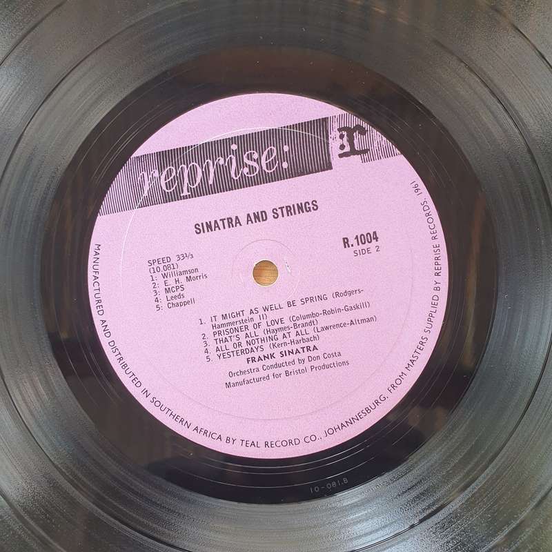 Frank Sinatra  Sinatra & Strings - Vinyl LP Record (VG)