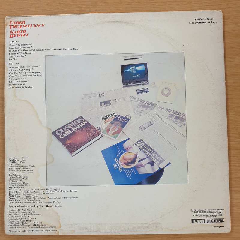 Garth Hewitt  Under The Influence (Autographed)  - Vinyl LP Record -  Vinyl LP Record  (VG+)