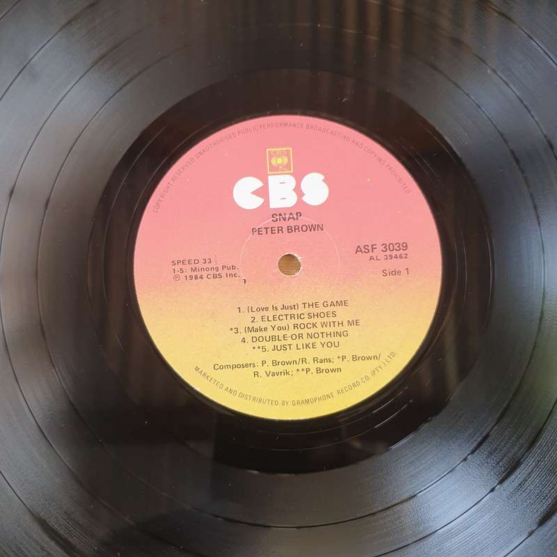 Peter Brown  Snap - Vinyl LP Record -  Vinyl LP Record  (VG+)