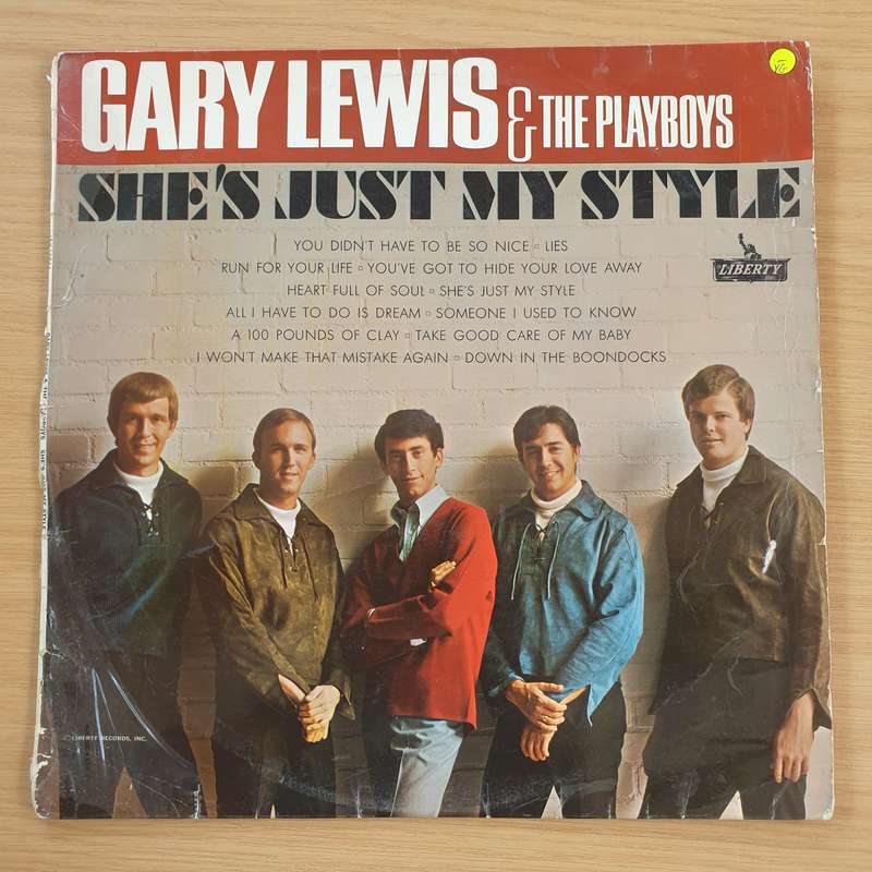 Gary Lewis & The Playboys  She's Just My Style - Vinyl LP Record  (VG-)