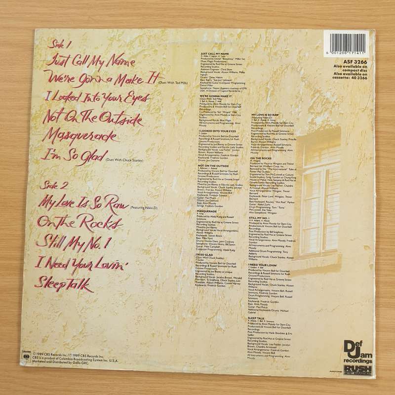 Alyson Williams  Raw - Vinyl LP Record  (VG-)
