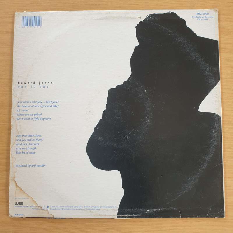 Howard Jones - To One - Vinyl LP Record (VG+)