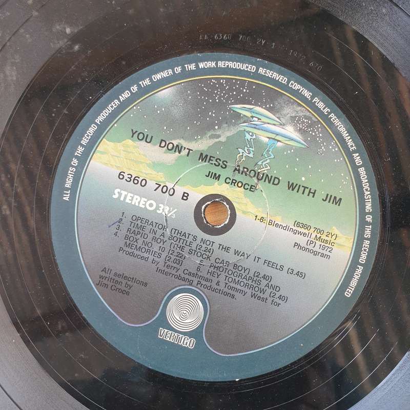 Jim Croce  You Don't Mess Around With Jim - Vinyl LP Record  (VG-)
