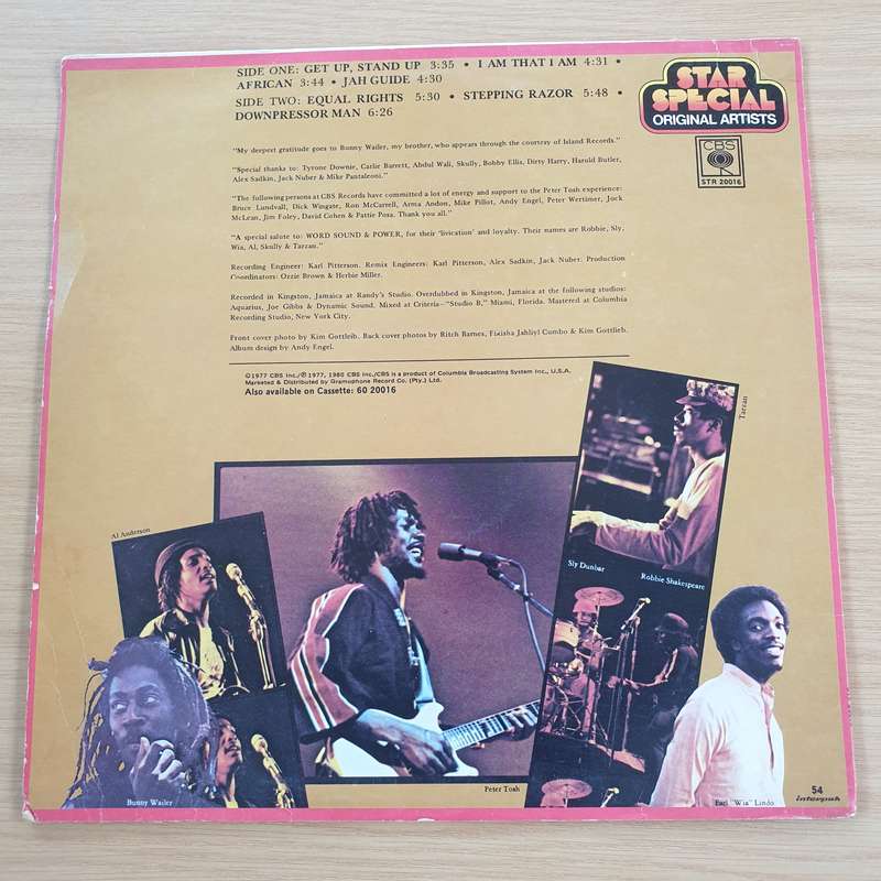 Peter Tosh  Equal Rights - Vinyl LP Record (VG+)