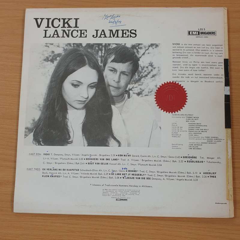 Lance James  Vicki  Vinyl LP Record (VG+)
