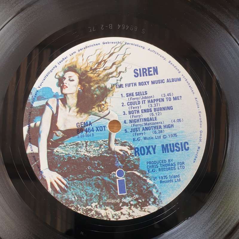Roxy Music  Siren  (Germany) - Vinyl LP Record (VG)
