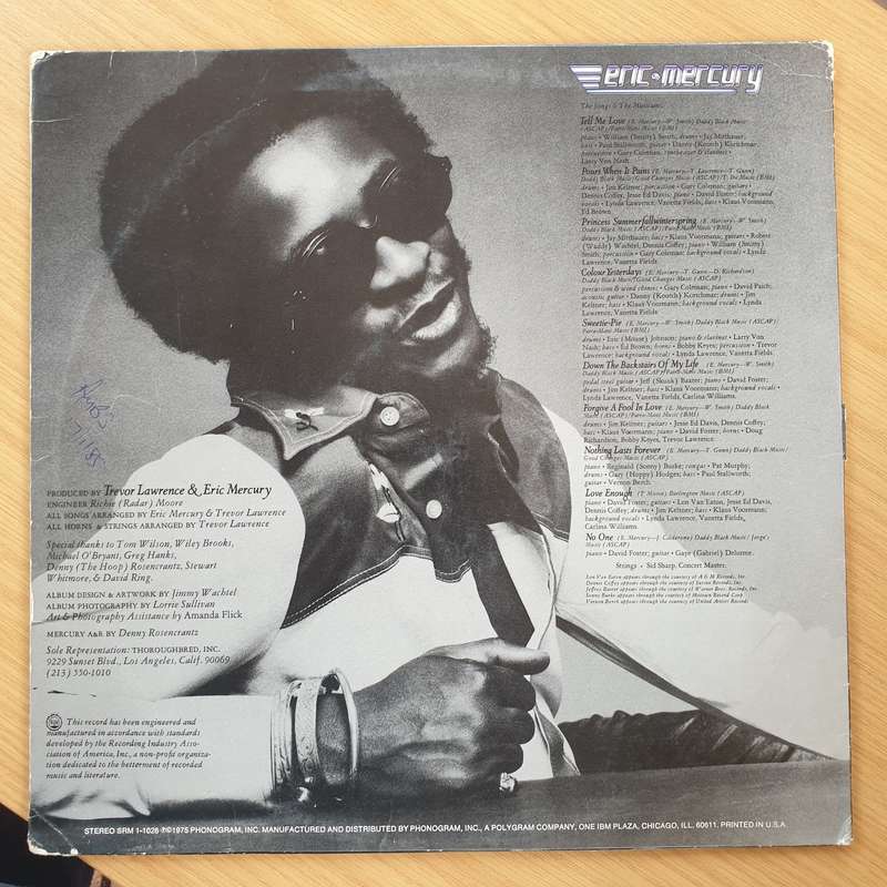 Eric Mercury  Eric Mercury  Vinyl LP Record (VG+)