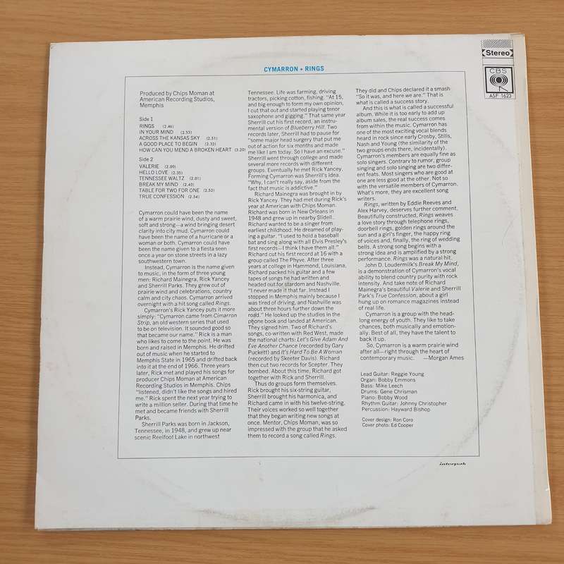 Cymarron  Rings - Vinyl LP Record (VG+)