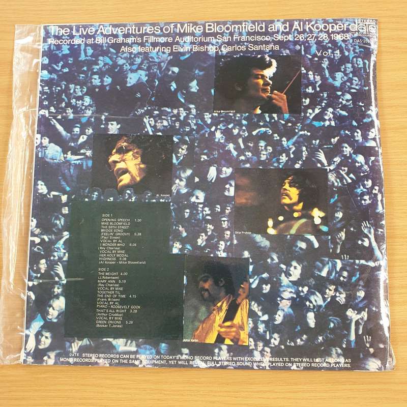 Mike Bloomfield And Al Kooper  The Live Adventures Of Vol 1 - Vinyl LP Record (VG+)