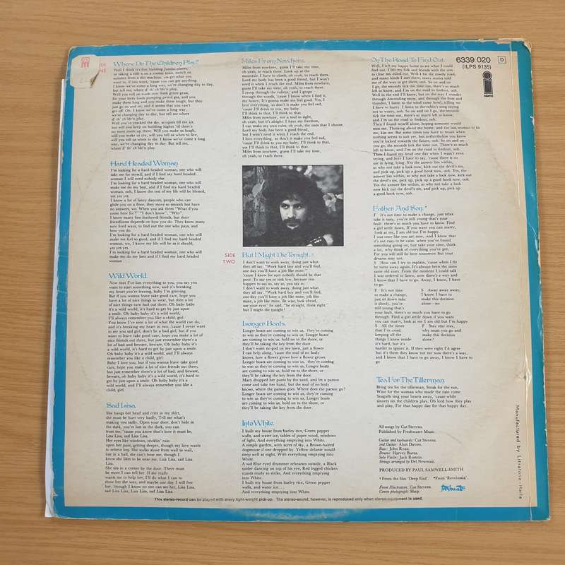 Cat Stevens  Tea For The Tillerman - Vinyl LP Record (VG+)