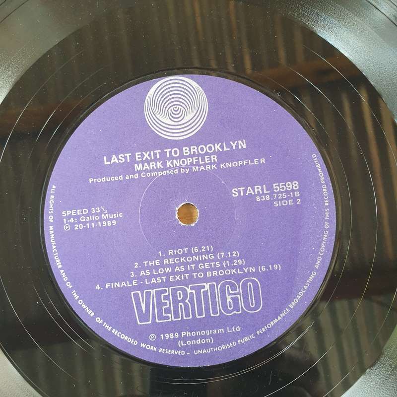 Mark Knopfler  Last Exit To Brooklyn - Vinyl LP Record (VG+)