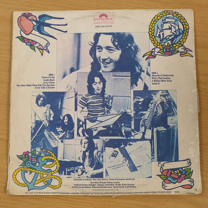 Rory Gallagher  Tattoo - Vinyl LP Record (G+)