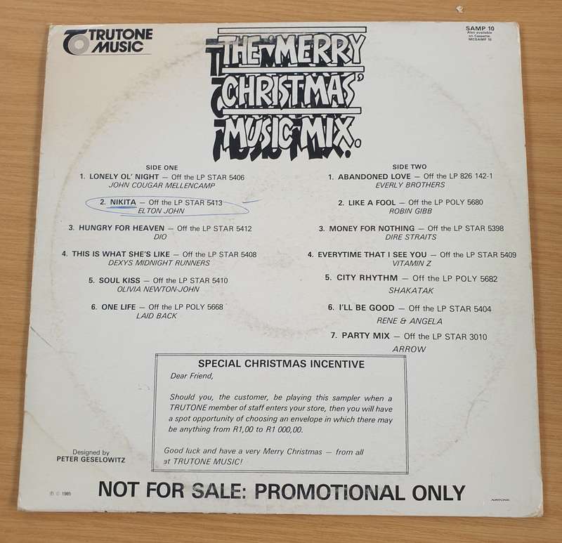 The Merry Christmas Music Mix  - Vinyl LP Record (VG+)