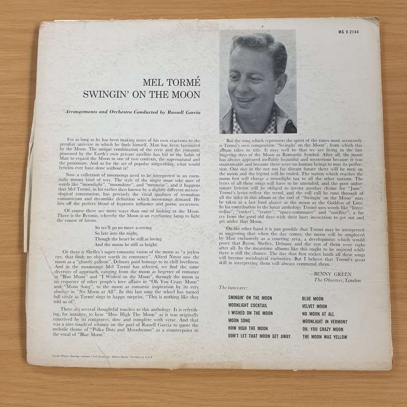 Mel Tormé  Swingin' On The Moon - Vinyl LP Record  (VG-)
