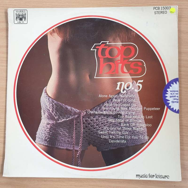 Top Hits No 5  Vinyl LP Record (VG+)