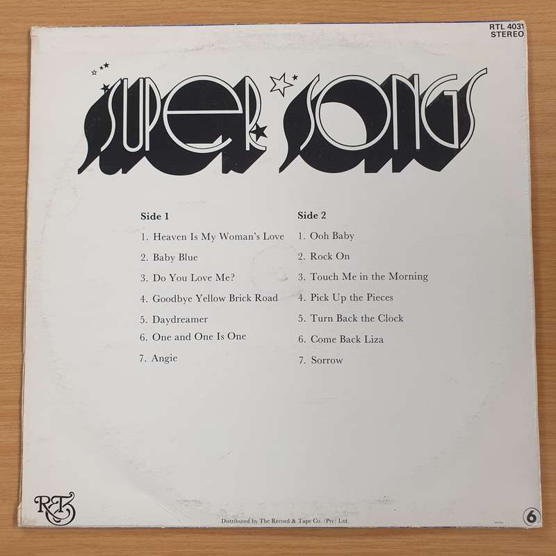 Super Songs  Vinyl LP Record (VG+)