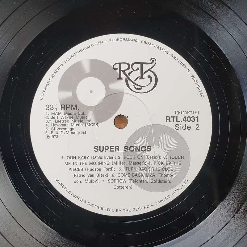 Super Songs  Vinyl LP Record (VG+)
