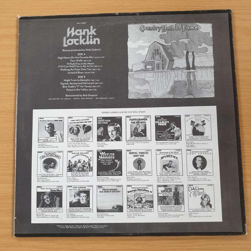Hank Locklin  Country Hall Of Fame - Vinyl LP Record (VG)