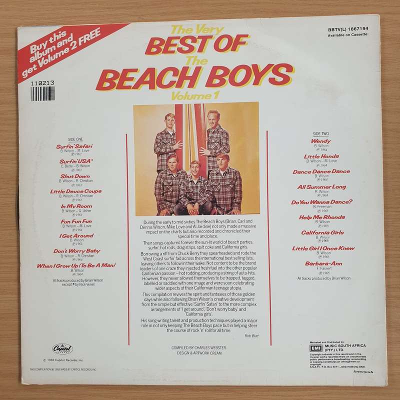 The Very Best Of The Beach Boys - Volume 1 - Vinyl LP Record - Very-Good+ Quality (VG+) (verygood...